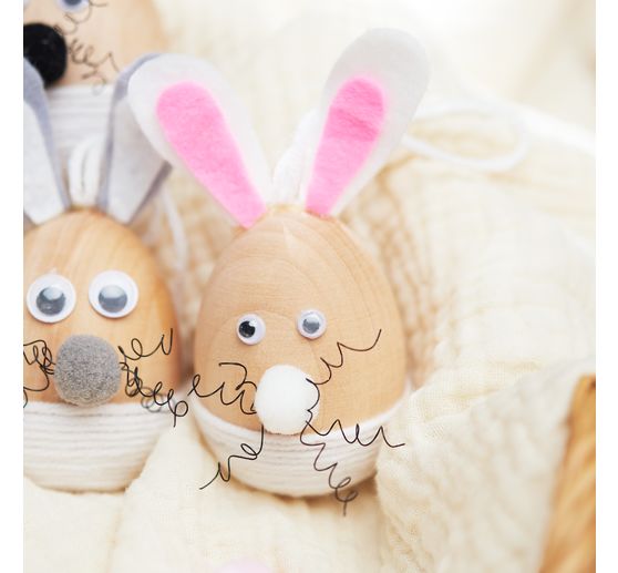Kit cr&eacute;atif d&eacute;corations &agrave; suspendre VBS &laquo; Lapins &oelig;ufs &raquo;