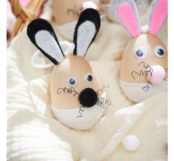Kit cr&eacute;atif d&eacute;corations &agrave; suspendre VBS &laquo; Lapins &oelig;ufs &raquo;