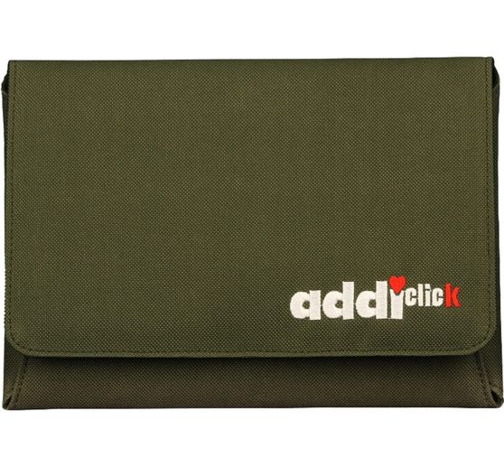 Etui addiClick avec aiguilles circulaires en bois d&rsquo;olivier 
