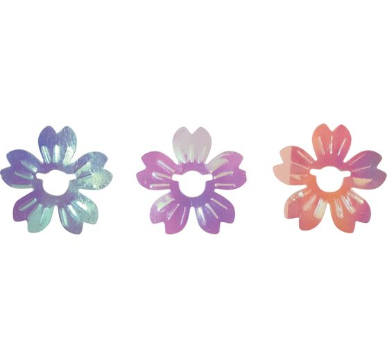 Pi&egrave;ces &agrave; disperser sequins &laquo; Fleurs &raquo;