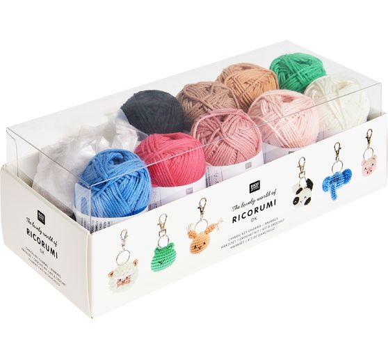 Kit crochet porte-cl&eacute;s Ricorumi &laquo; Animals &raquo;
