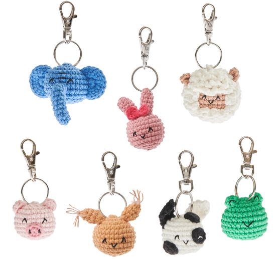 Kit crochet porte-cl&eacute;s Ricorumi &laquo; Animals &raquo;