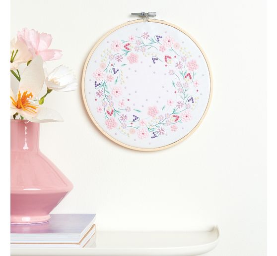 Diamond Painting Set "Sparkling wreath of flowers"