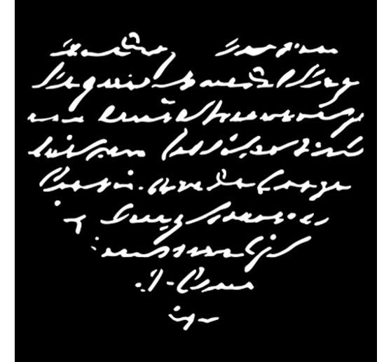 Stencil "Family - Heart with writing"