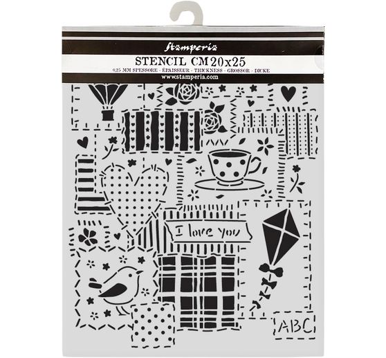 Pochoir &laquo; Family - Patchwork &raquo;