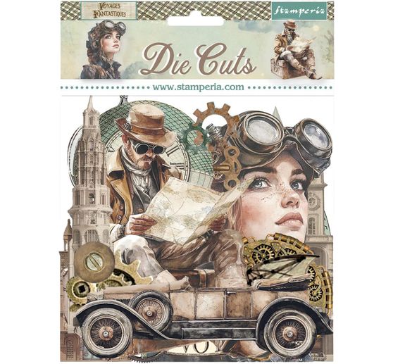 Motifs estamp&eacute;s &laquo; Voyages Fantastiques &raquo;