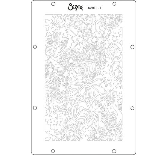 Sizzix Stencil set &laquo; Botanicals &raquo;, 4 pi&egrave;ces