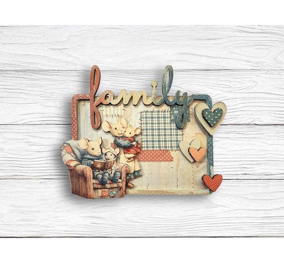 Motifs d&eacute;coup&eacute;s au laser &laquo; Family &raquo;