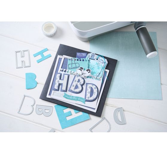 Sizzix Thinlits Punching template "Alphabet by 49 and Market"