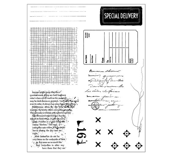 Sizzix Framelits Punching template and Clear Stamps "Creative Combos by 49 & Market"
