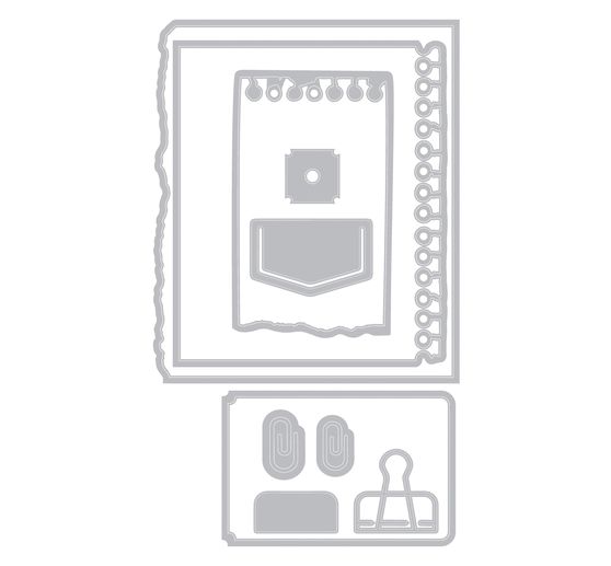 Sizzix Framelits Punching template and Clear Stamps "Creative Combos by 49 & Market"