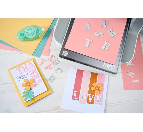 Gabarit d&rsquo;estampe Sizzix Thinlits &laquo; Folk Alphabet &raquo;