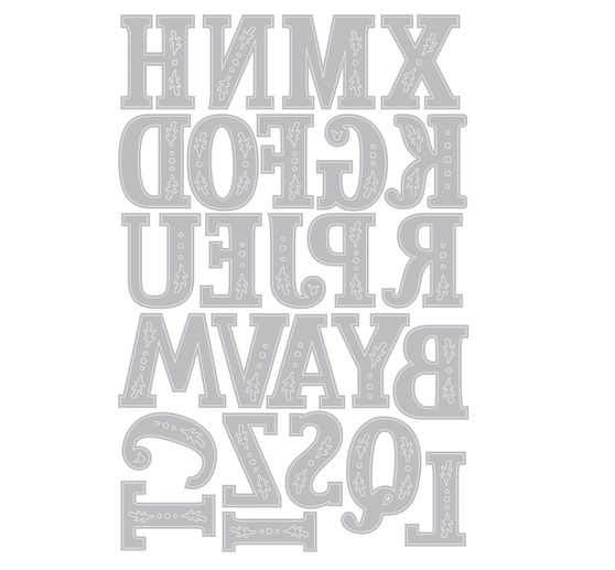 Gabarit d&rsquo;estampe Sizzix Thinlits &laquo; Folk Alphabet &raquo;