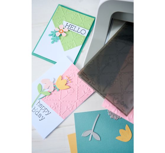 Gabarit d'embossage multi-niveaux Sizzix &laquo;"Framed Florals &raquo;