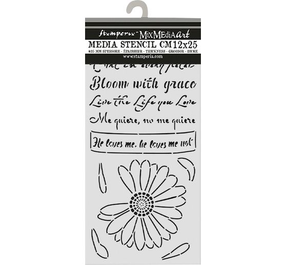 Pochoir &laquo; Daisy Art - He loves me &raquo;