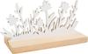 Wooden decoration "Flower meadow on plinth"