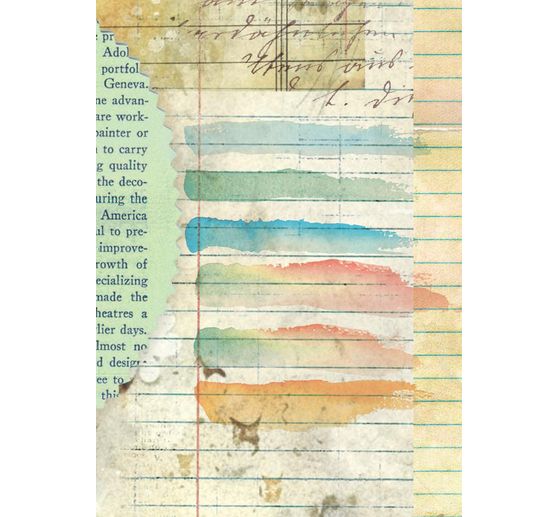 Soie de paille &agrave; motifs backgrounds &laquo; Daisy Art &raquo;, set de 8 pi&egrave;ces