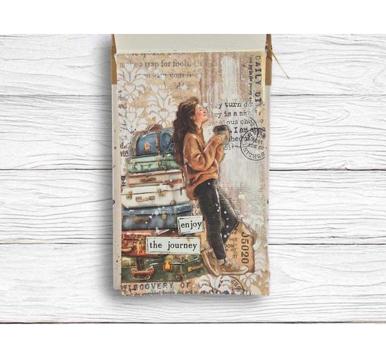 Motif straw silk backgrounds "Secret Diary", set of 8