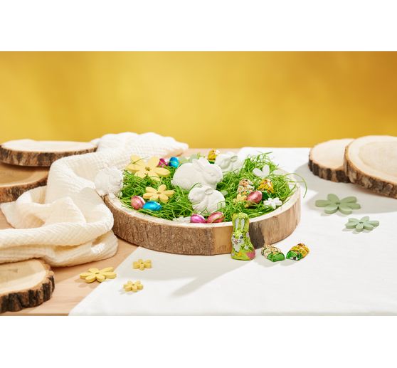 Coupelle d&eacute;corative en &eacute;corce, plate, Naturel