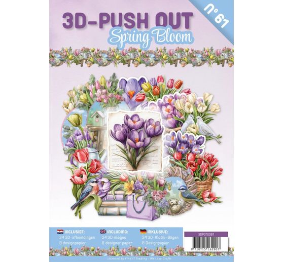 Livret de motifs 3D pr&eacute;-estamp&eacute;s &laquo; Spring Bloom &raquo;