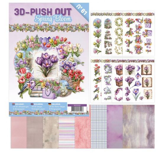 Livret de motifs 3D pr&eacute;-estamp&eacute;s &laquo; Spring Bloom &raquo;