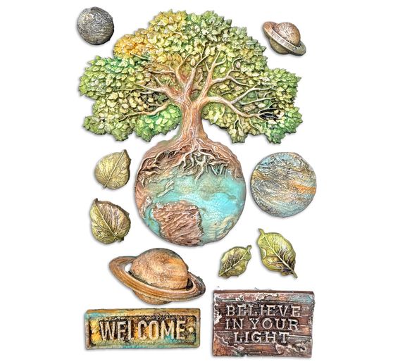 Moule en silicone A5 &laquo; A New Beginning - Planets &raquo;