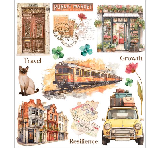 Assortiment de Rub On XL &laquo; Art of Travelling &raquo;