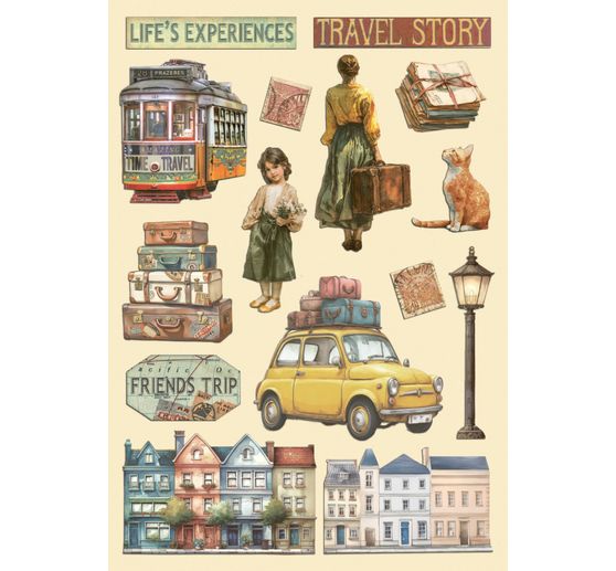 Motifs d&eacute;coup&eacute;s au laser &laquo; Art of Travelling &raquo;