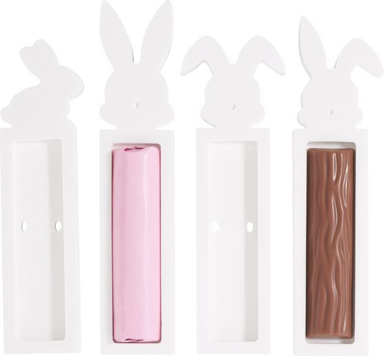 Moule en silicone VBS &laquo; Support &agrave; barre de chocolat Bunny &raquo;