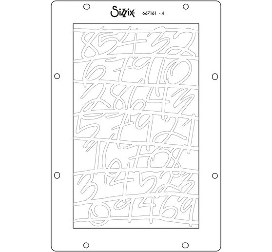 Sizzix Stencil set &laquo; Words and Numbers &raquo;
