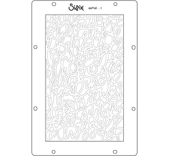 Sizzix Stencil set &laquo; Words and Numbers &raquo;