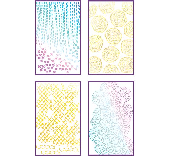 Sizzix Stencil Set "Stitched Florals"