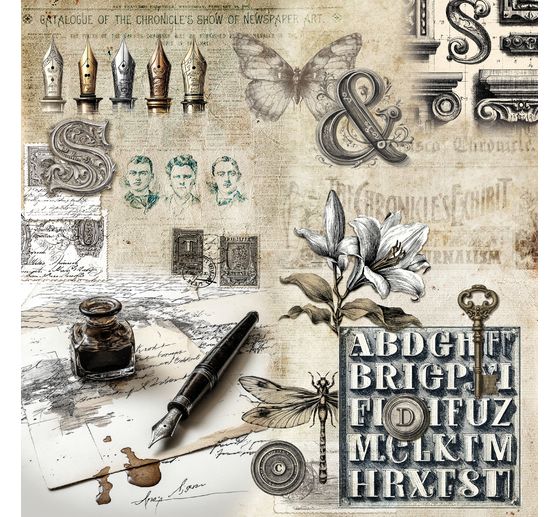 Scrapbook paper "Typographic"