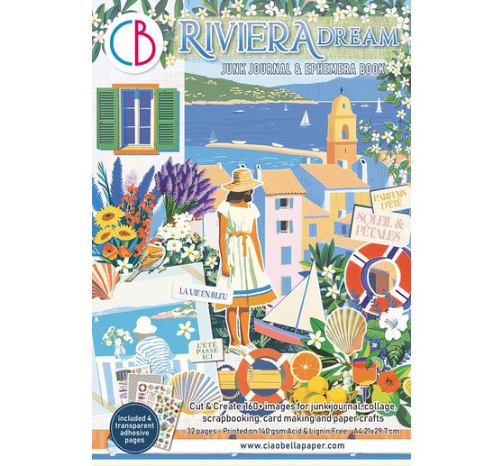 Junk Journal & Ephemera Book "Riviera Dream"