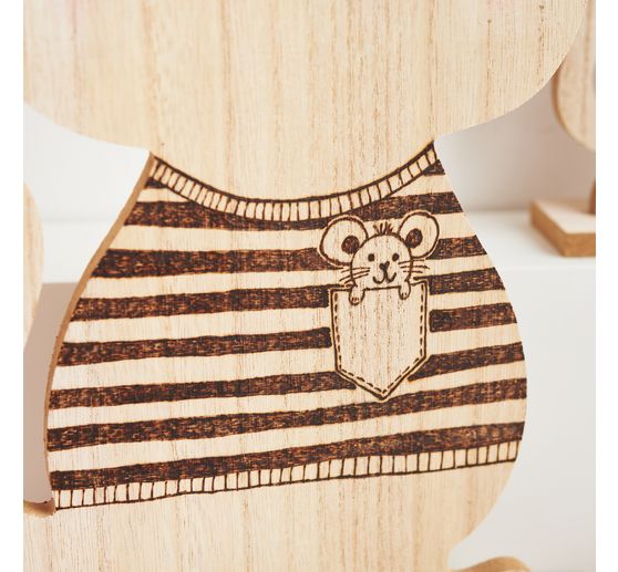 Figurine en bois VBS &laquo; Chat &raquo;