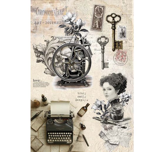 Motif straw silk assortment "Typographic", set of 4