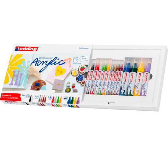 edding Acrylic &laquo; Creative Set marqueur acrylique &raquo;, set de 14