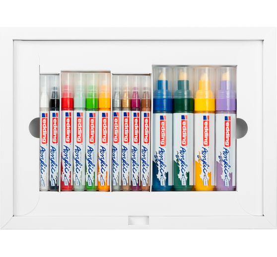 edding Acrylic &laquo; Creative Set marqueur acrylique &raquo;, set de 14