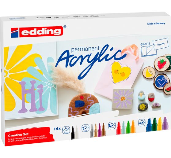 edding Acrylic &laquo; Creative Set marqueur acrylique &raquo;, set de 14