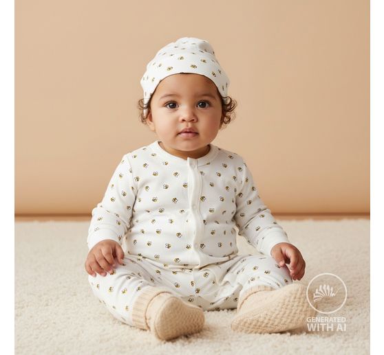 Tissu jersey au m&egrave;tre &laquo; Petites Abeilles &raquo;