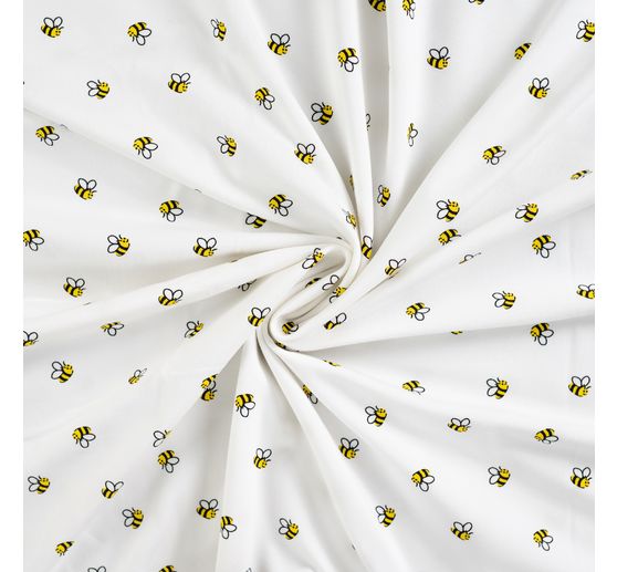 Tissu jersey au m&egrave;tre &laquo; Petites Abeilles &raquo;