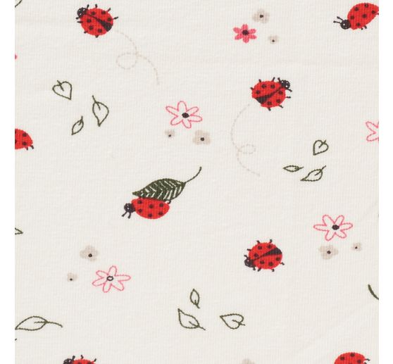 Tissu jersey au m&egrave;tre &laquo; Ladybird &raquo;