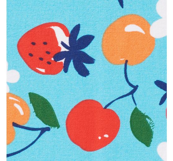 Cotton fabric "Strawberries and Cherries"