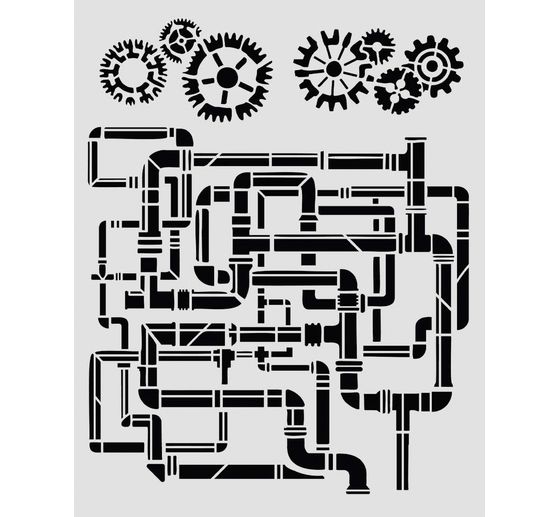 Pochoir &laquo; Gardens of Time - Tubes &raquo;