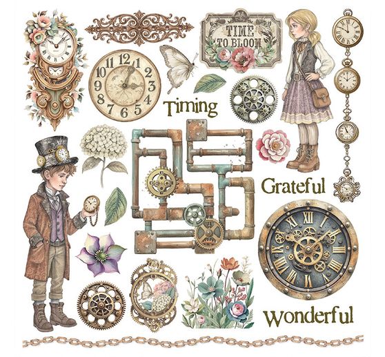 Rub On assortment "Gardens of Time"