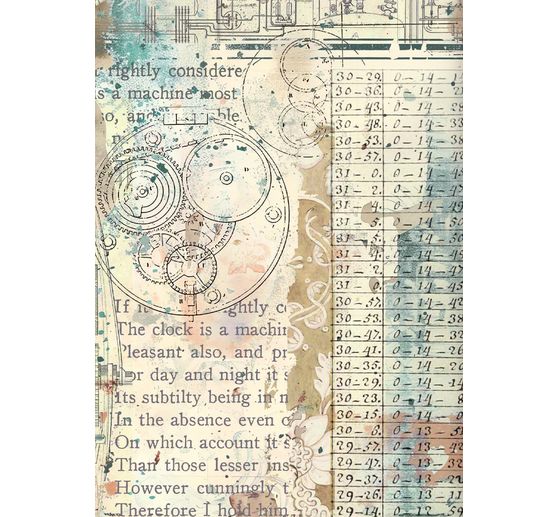 Motif straw silk backgrounds "Gardens of Time", set of 8