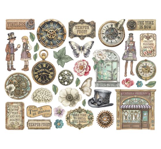 Motifs estamp&eacute;s &laquo; Gardens of Time &raquo;