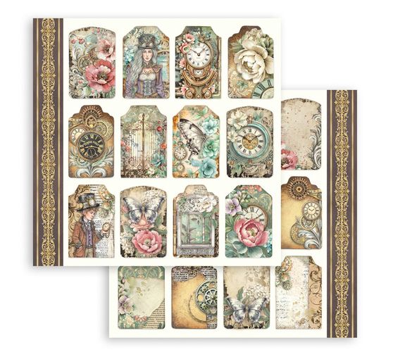 Bloc de papier scrapbooking &laquo; Gardens of Time &raquo;