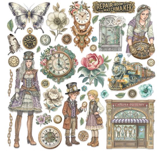 Bloc de papier scrapbooking &laquo; Gardens of Time &raquo;