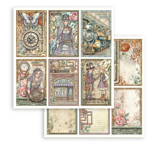 Bloc de papier scrapbooking &laquo; Gardens of Time &raquo;